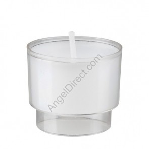 Will & Baumer Brite-Lite Clear, Plastic, 4-Hour Disposable Votive Candle - Case of 504 Candles