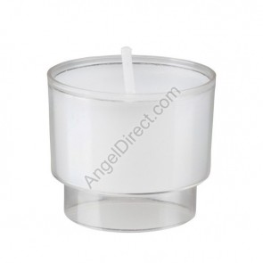 Will & Baumer Brite-Lite Clear, Plastic, 6-Hour Disposable Votive Candle - Case of 504 Candles