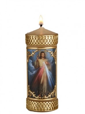 Will & Baumer Divine Mercy Wax Devotional Candle - Set of Two Candles