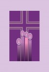 Celebration Banners All Seasons Series "Advent Candles" 3'W X 5'H Worship Banner