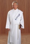 R.J. Toomey Baptismal White Deacon Stole