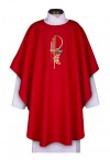 R.J. Toomey Eucharistic Collection Red Chasuble with Round Neck and Inner Stole