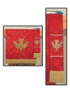 R.J. Toomey Maltese Cross Red Jacquard Bookmark