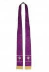 R.J. Toomey Maltese Cross Purple Jacquard Stole