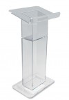Robert Smith 46"H Acrylic U-Shaped Lectern With Shelf