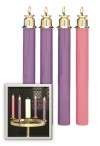 Sudbury Brass 1-1/2"D Spring Tube Advent Candle Set