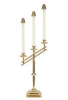 Sudbury Brass 16"H Three-Light Adjustable Table Candelabra