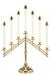 Sudbury Brass 18"H Seven-Light Adjustable Table Candelabra