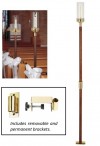 Sudbury Brass 62"H Floor Length Pew End Candlestick