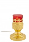 Sudbury Brass Electric Table Votive Lamp with Holder