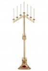 Sudbury Brass San Pietro Series 60"H Seven-Light Adjustable Floor Candelabra